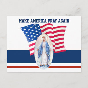 Amerikaanse Maagd Mary, zonder vlag Briefkaart