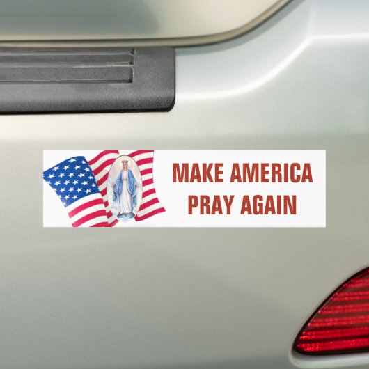 Amerikaanse Maagd Mary, zonder vlag Bumpersticker (Op auto)