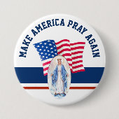Amerikaanse Maagd Mary, zonder vlag Ronde Button 7,6 Cm (Voorkant)
