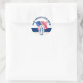 Amerikaanse Maagd Mary, zonder vlag Ronde Sticker (Tas)