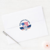 Amerikaanse Maagd Mary, zonder vlag Ronde Sticker (Envelop)