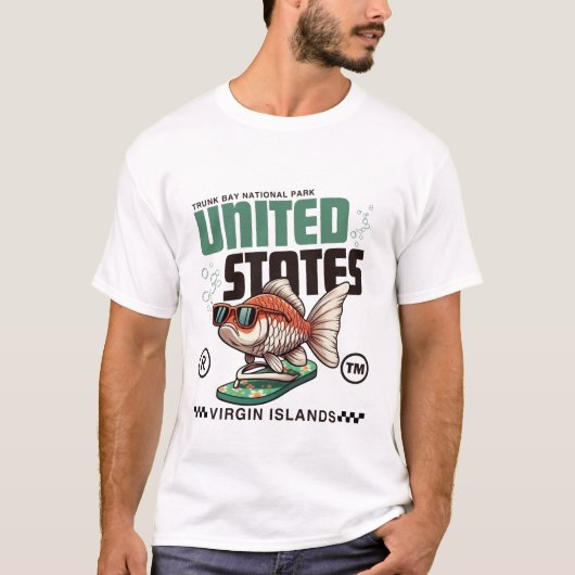 Amerikaanse Maagdeneilanden: Bay park T-shirt (Voorkant)