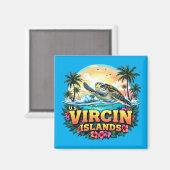 Amerikaanse Maagdeneilanden Caribisch gebied Magneet (Voorkant / Achterkant)