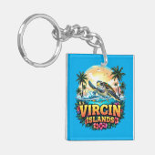 Amerikaanse Maagdeneilanden Caribisch gebied Sleutelhanger (Voorkant Links)