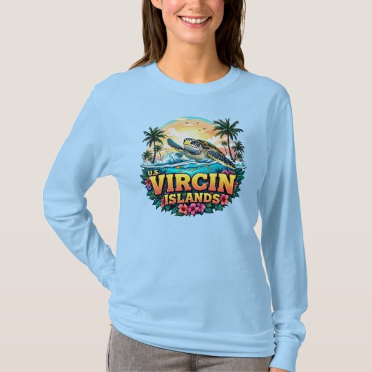 Amerikaanse Maagdeneilanden Caribisch gebied T-shirt (Voorkant)