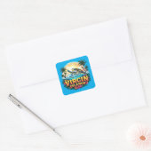 Amerikaanse Maagdeneilanden Caribisch gebied Vierkante Sticker (Envelop)