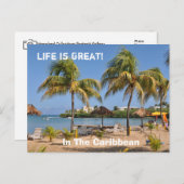 Amerikaanse Maagdeneilanden Caribisch strand Tropi Briefkaart (Voorkant / Achterkant)