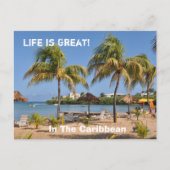 Amerikaanse Maagdeneilanden Caribisch strand Tropi Briefkaart (Voorkant)