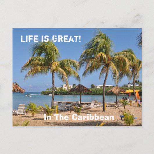 Amerikaanse Maagdeneilanden Caribisch strand Tropi Briefkaart (Voorkant)
