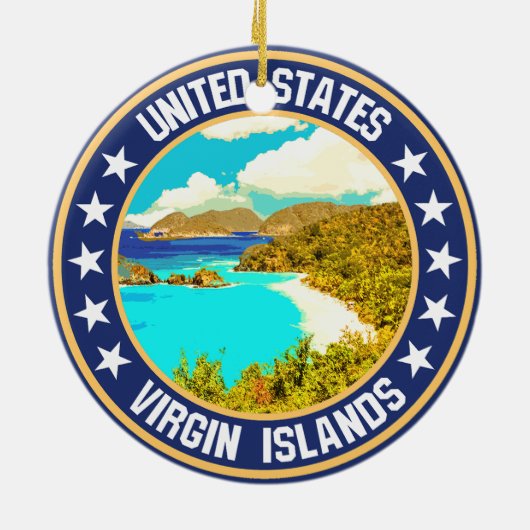 Amerikaanse Maagdeneilanden Keramisch Ornament (Achterkant)