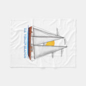 Amerikaanse Maagdeneilanden Kustland Nautical Sail Fleece Deken (Voorkant (Horizontaal))