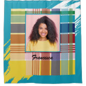 Amerikaanse Maagdeneilanden Madras Foto Elegant Douchegordijn (Voorkant)