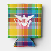 Amerikaanse Maagdeneilanden Madras Pattern & Flag Blikjeskoeler (Voorkant)