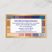 Amerikaanse Maagdeneilanden Madras Plaid Caribbean Visitekaartje (Achterkant)