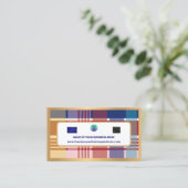 Amerikaanse Maagdeneilanden Madras Plaid Caribbean Visitekaartje (Staand voorkant)