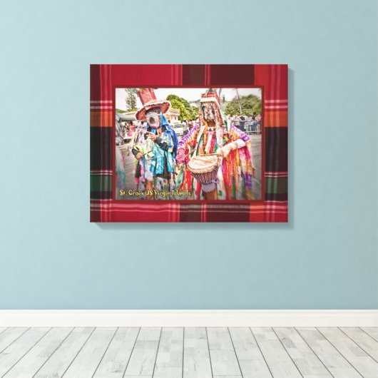 Amerikaanse Maagdeneilanden Masqueraders St. Croix Canvas Afdruk (Insitu (Houten vloer))