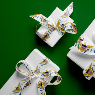 Amerikaanse Maagdeneilanden met vlag 1,5-inch bree Satijnen Lint