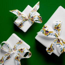 Amerikaanse Maagdeneilanden met vlag 3-inch breedt Satijnen Lint