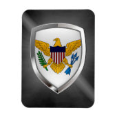 Amerikaanse Maagdeneilanden - Metallic Emblem Magneet (Verticaal)