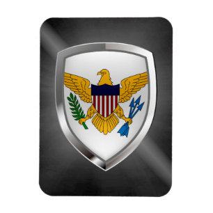 Amerikaanse Maagdeneilanden - Metallic Emblem Magneet