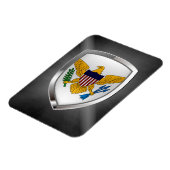 Amerikaanse Maagdeneilanden - Metallic Emblem Magneet (Linkerzijde)