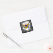 Amerikaanse Maagdeneilanden - Metallic Emblem Vierkante Sticker (Envelop)