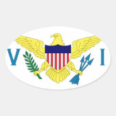Amerikaanse Maagdeneilanden Ovale Sticker (Voorkant)