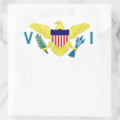 Amerikaanse Maagdeneilanden Ovale Sticker (Tas)