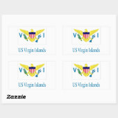 Amerikaanse Maagdeneilanden Rechthoekige Sticker (Vel)