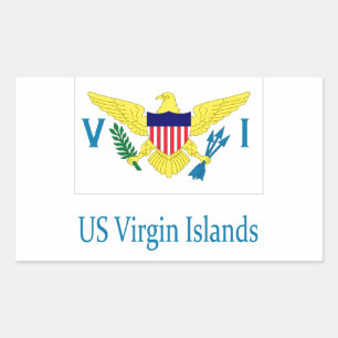 Amerikaanse Maagdeneilanden Rechthoekige Sticker