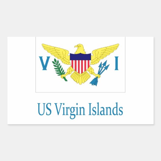 Amerikaanse Maagdeneilanden Rechthoekige Sticker (Voorkant)