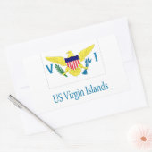Amerikaanse Maagdeneilanden Rechthoekige Sticker (Envelop)