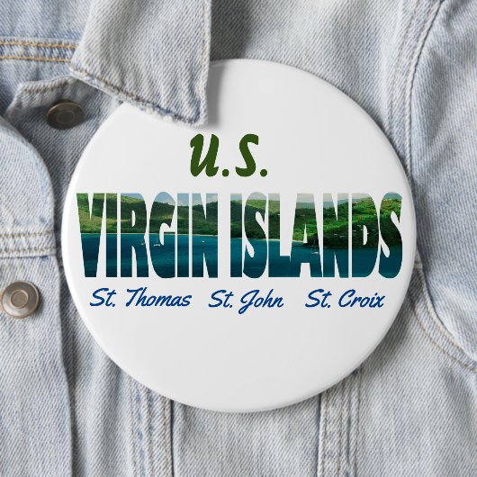 Amerikaanse Maagdeneilanden Ronde Button 6,0 Cm (In situ)