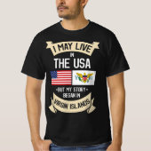 Amerikaanse Maagdeneilanden Roots American Flag US T-shirt (Voorkant)