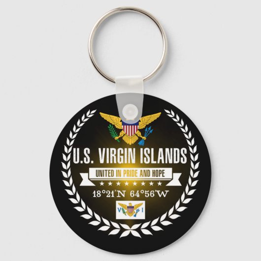 Amerikaanse Maagdeneilanden Sleutelhanger (Voorkant)