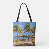 Amerikaanse Maagdeneilanden St. Croix Beach Palms  Tote Bag (Achterkant)