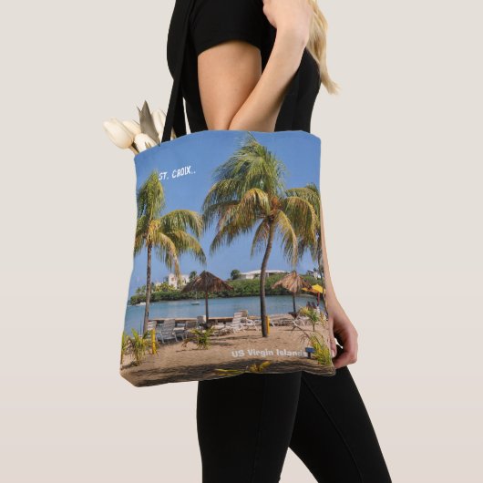Amerikaanse Maagdeneilanden St. Croix Beach Palms  Tote Bag (Dichtbij)