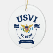 Amerikaanse Maagdeneilanden St. Croix Crucian USVI Keramisch Ornament (Links)