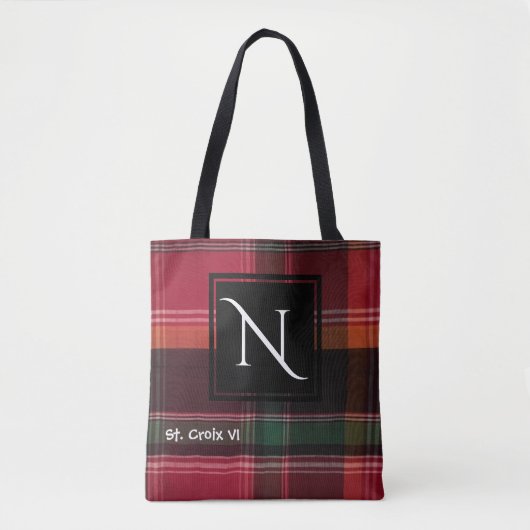 Amerikaanse Maagdeneilanden St. Croix Monogram Mad Tote Bag (Voorkant)