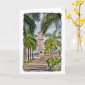 Amerikaanse Maagdeneilanden St. Croix Palm Trees T Kaart (Gele Bloem)