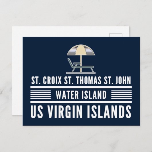Amerikaanse Maagdeneilanden St. Croix St. Thomas U Briefkaart (Voorkant / Achterkant)
