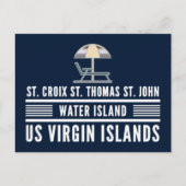 Amerikaanse Maagdeneilanden St. Croix St. Thomas U Briefkaart (Voorkant)