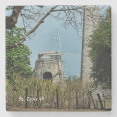 Amerikaanse Maagdeneilanden St. Croix Sugar Mill U Stenen Onderzetter (Voorkant)