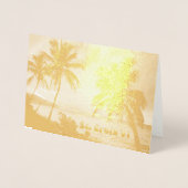 Amerikaanse Maagdeneilanden St. Croix Sunset Gold Folie Kaarten (Voorkant)