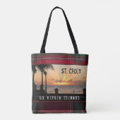 Amerikaanse Maagdeneilanden St. Croix Sunset Madra Tote Bag (Achterkant)