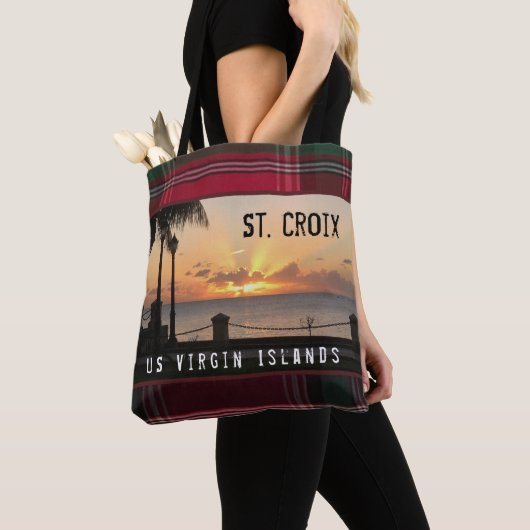 Amerikaanse Maagdeneilanden St. Croix Sunset Madra Tote Bag (Dichtbij)