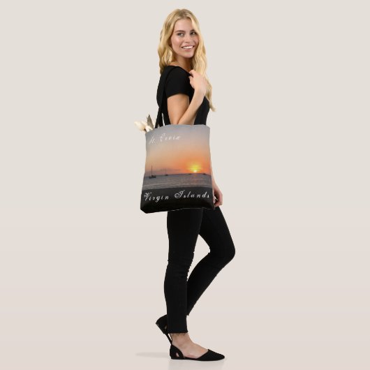 Amerikaanse Maagdeneilanden St. Croix Sunset Tropi Tote Bag (Op model)