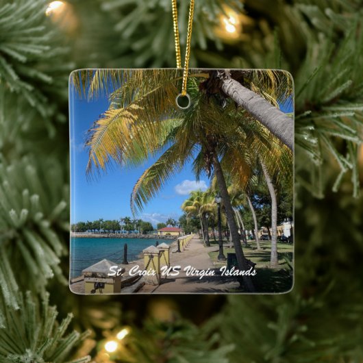 Amerikaanse Maagdeneilanden St. Croix USVI Kerstmi Keramisch Ornament (Boom)