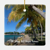 Amerikaanse Maagdeneilanden St. Croix USVI Kerstmi Keramisch Ornament (Achterkant)