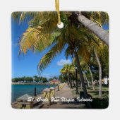 Amerikaanse Maagdeneilanden St. Croix USVI Kerstmi Keramisch Ornament (Voorkant)